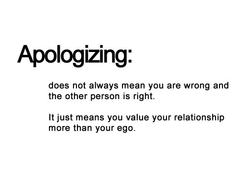 Извинувањето не секогаш значи
